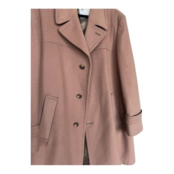 London Fog Vintage Mens Brown Wool Single Breasted Coat Size 44 - Picture 11 of 14